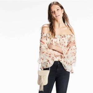 New Women’s Lucky🍀Brand Shirred Off Shoulder Top